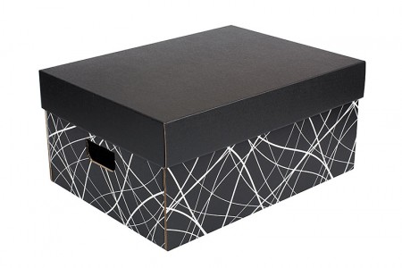 elegantní úložná krabice černá